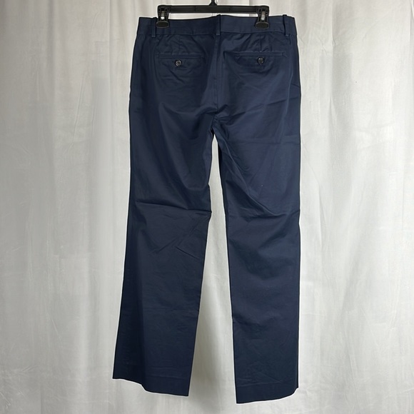 J. Crew Cotton Cafe Trouser in Navy Blue. - Picture 3 of 7